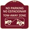 Signmission No Parking No Estacionar Tow Away Zone Directional Arrow Tacionamiento Zona De Carga, BU-1818-23706 A-DES-BU-1818-23706 - alternate 1
